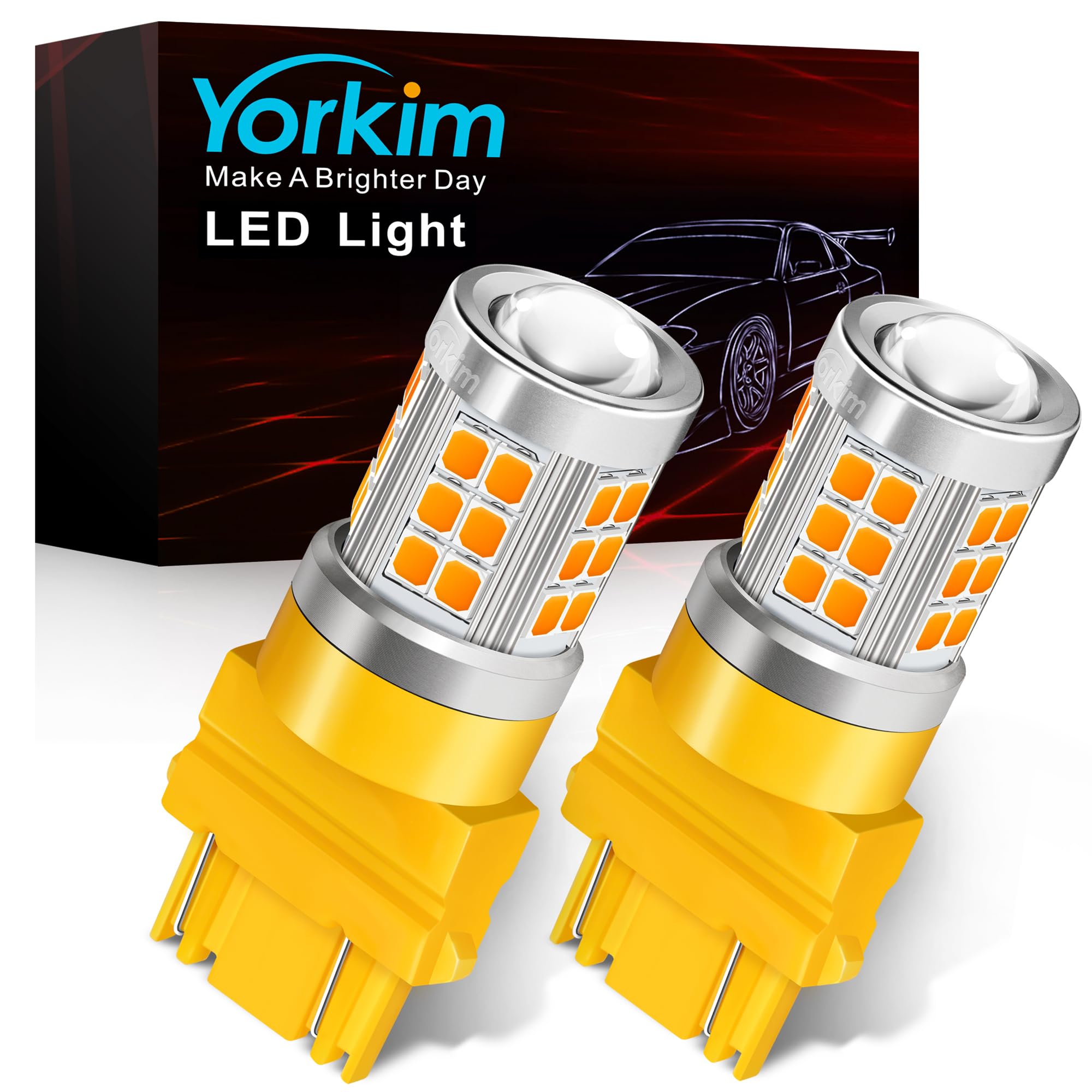 Amazon.com: Yorkim 3157 LED Bulb Amber led turn signal bulb, 3157a